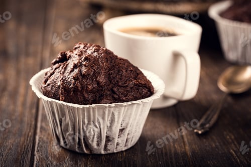 Preview: Chocolate muffins with banana