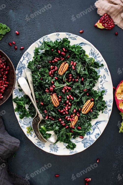 Preview: Kale and pomegranate salad