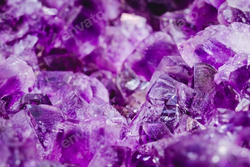 Preview: Macro photography of the amethyst crystal druse.