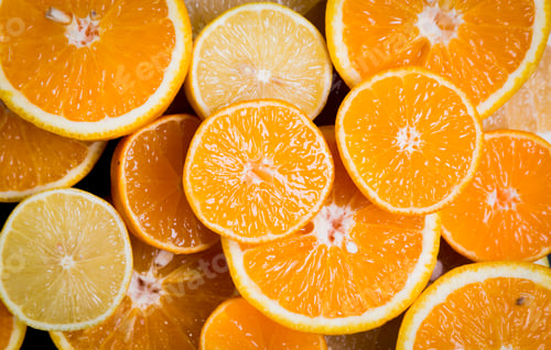 Preview: Citrus fruits (orange, lemon, grapefruit, mandarin, lime) on the dark background