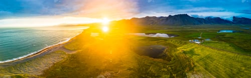 Preview: Sunset over the beach on Snæfellsnes Peninsula, Iceland