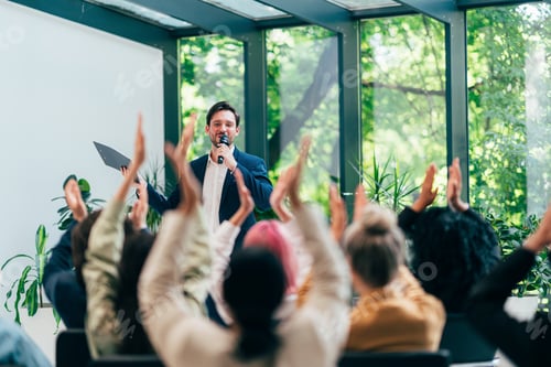 Preview: Businessmen and businesswomen making a corporate party