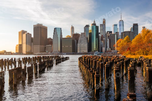 Preview: The New York Manhattan skyline during autumn