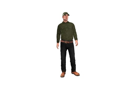 Preview: Man in casual attire, standing pose