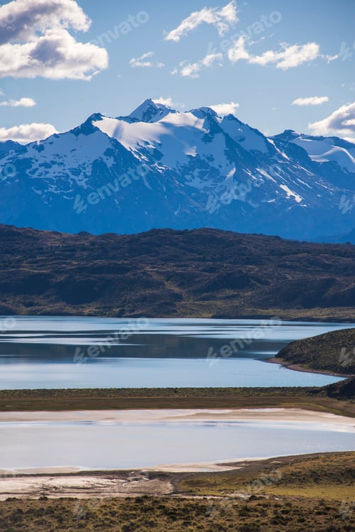 Preview: Belgrano Lake (Lago Belgrano) with Andes Mountain Range backdrop, Perito Moreno National Park, Santa