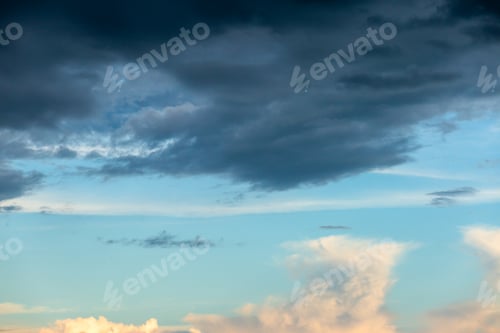 Preview: colorful dramatic sky with cloud at sunset.