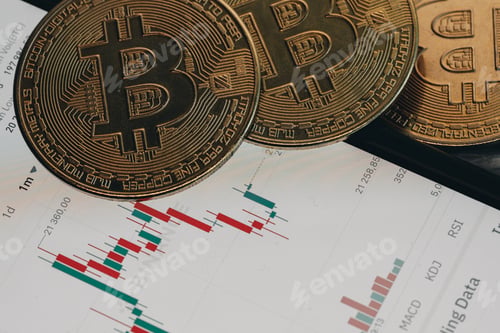 Preview: Cryptocurrency trading on gadgets. Bitcoin exchange.