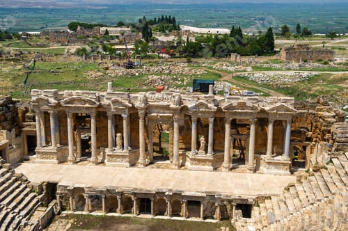 Preview: Roman amphitheater in the ruins of Hierapolis, in Pamukkale, Turkey