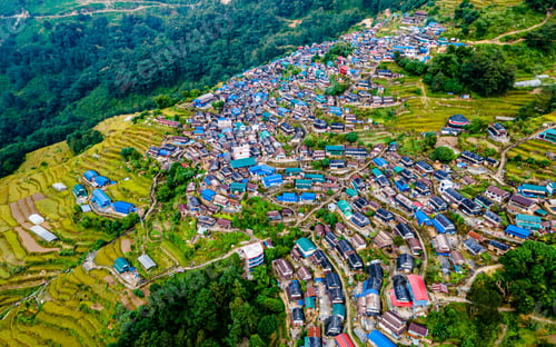 Preview: Drone view of Bhujun village