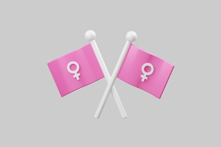 Preview: Pink feminist pride flags