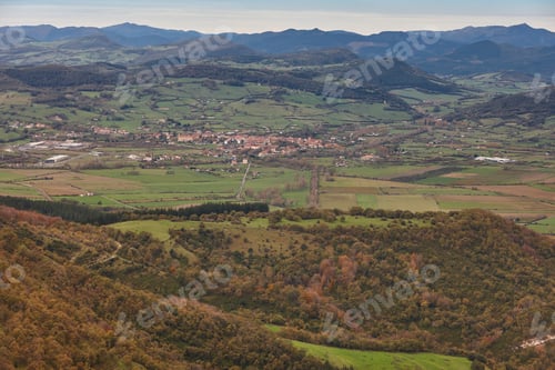 Preview: Basque Country landscape near Salto del Nervion. Orduna, Bizcaia. Spain