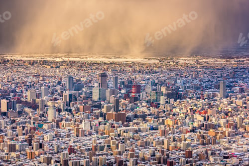 Preview: Sapporo, Japan Skyline in Winter