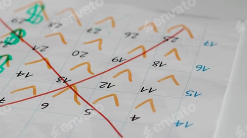 Preview: crossed out calendar, construction of destroyed plans. bad year. planning frustration.