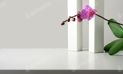 Preview: Background for presentation of goods, cosmetics, advertising and template with geometric decor