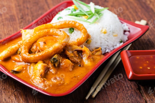Preview: Roasted squid drumsticks and rice