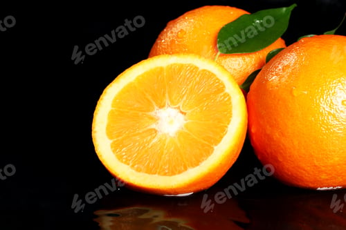 Preview: Close up of fresh orange fruit