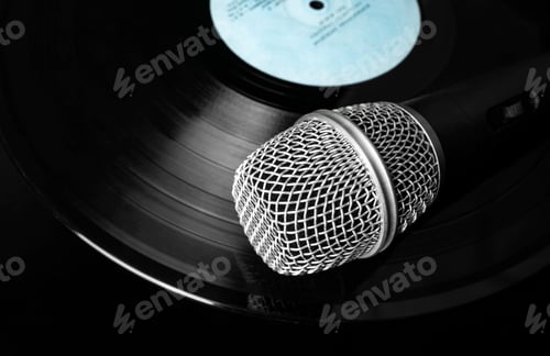 Preview: Microphone on vinyl record