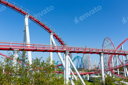 Preview: Roller coaster in amusement park