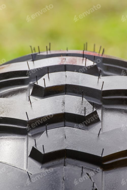 Preview: Black tyre of vehicle or agricultural machine, technology