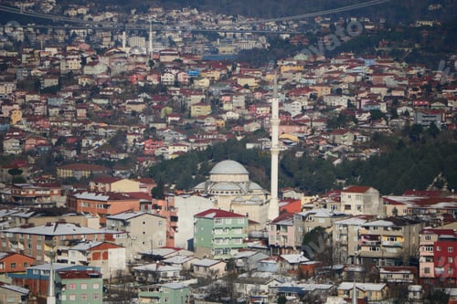 Preview: Arial View of Istanbul Asian Side Urban building blocks