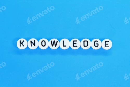 Preview: small white circle with the word knowledge.