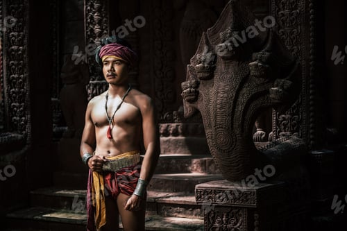 Preview: Handsome shirtless man in beautiful dress on legend love story