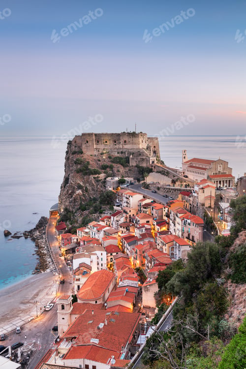 Preview: Scilla, Italy Historic Townscape on the Coast of the Mediterranean Sea