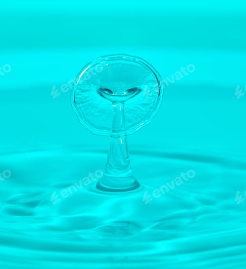 Preview: Abstract background of splash of color water, collision of colored drops, the concept