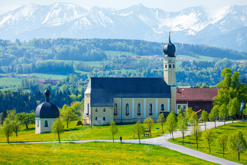 Preview: Church of Wilparting, Irschenberg, Upper Bavaria, Germany