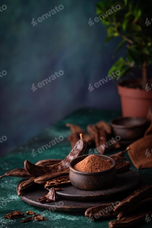 Preview: Carob pods, powder and molasses or syrup