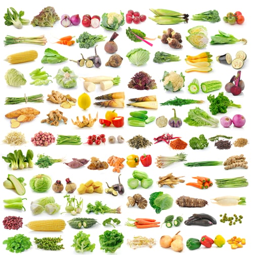 Preview: set of vegetable on white background