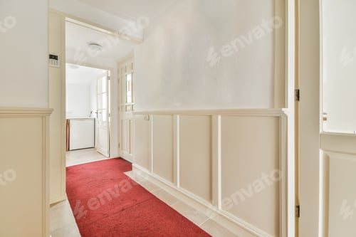 Preview: Long corridor in modern apartment