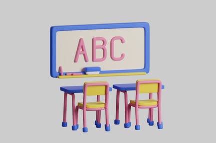 Preview: Cartoon classroom furniture set