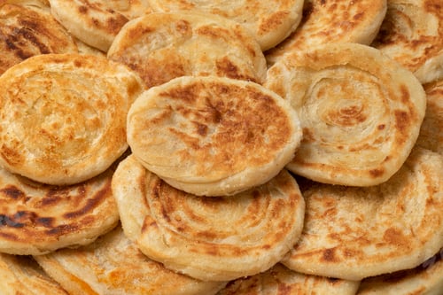 Preview: Fresh baked meloui, Moroccan pancakes