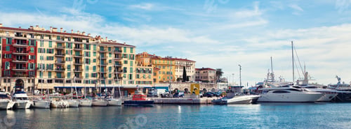 Preview: View on Port of Nice and Luxury Yachts, French Riviera