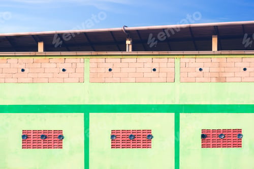 Preview: Swiftlet house building with holes for bird entry and ventilation on the wall