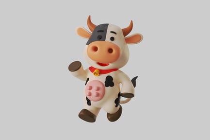 Preview: Cartoon cow with bell