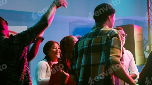 Preview: Diverse people partying on disco music