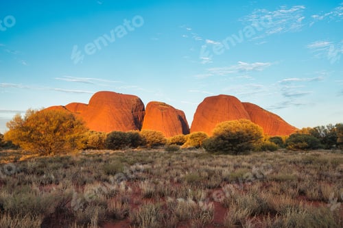 Preview: Beautiful shot of Australia Kata Tjuta, Olgas. Uluru Ayers Rock National Par