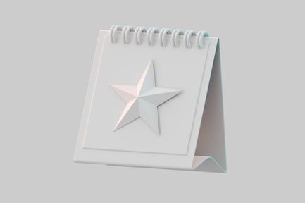 Preview: Minimalist calendar with star decoration