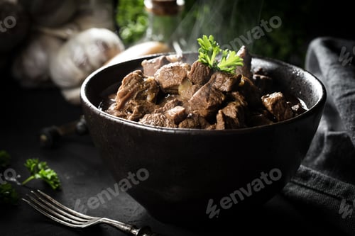 Preview: Beef stew in a bowl.