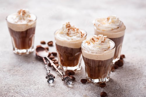 Preview: Coffee latte with whipped cream