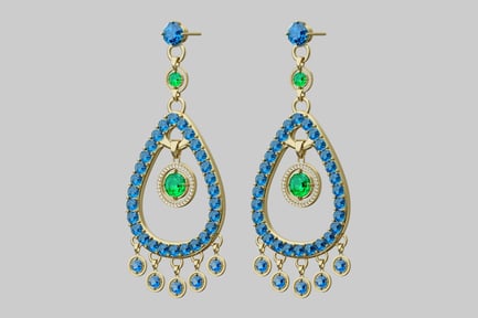 Preview: Teardrop gemstone earrings