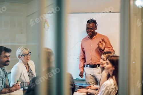 Preview: Multiracial business team having a meeting in the office