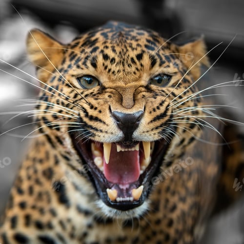 Preview: Close up leopard portrait