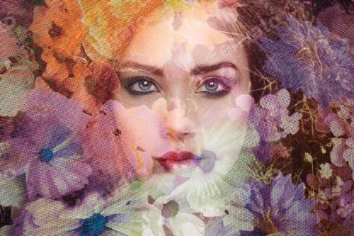 Preview: Fashion photo of beautiful women under veil