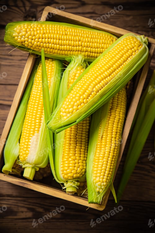 Preview: Corn in old box.