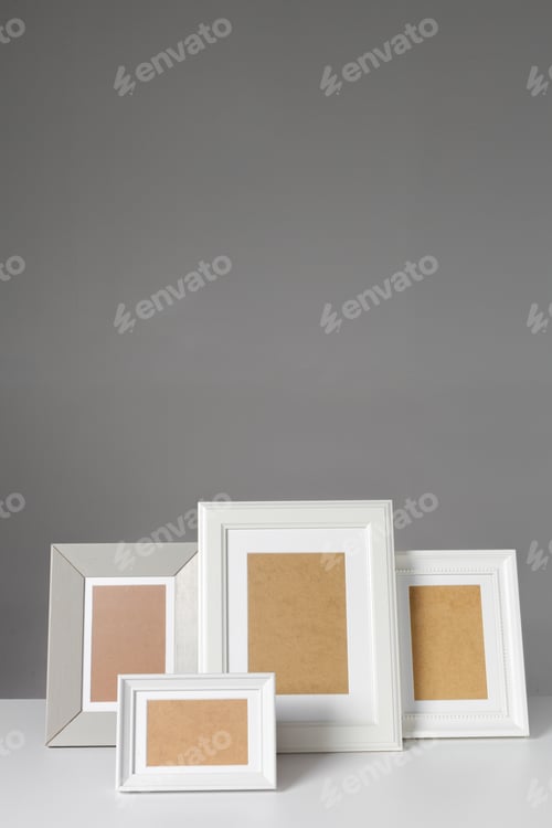 Preview: Blank photo frame on the table