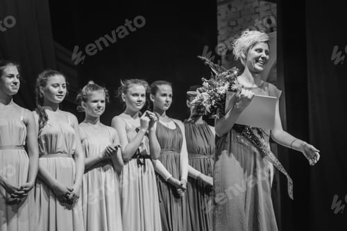 Preview: staging on the stage of a children's theater with actors