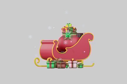 Preview: Santa's sleigh with gifts
